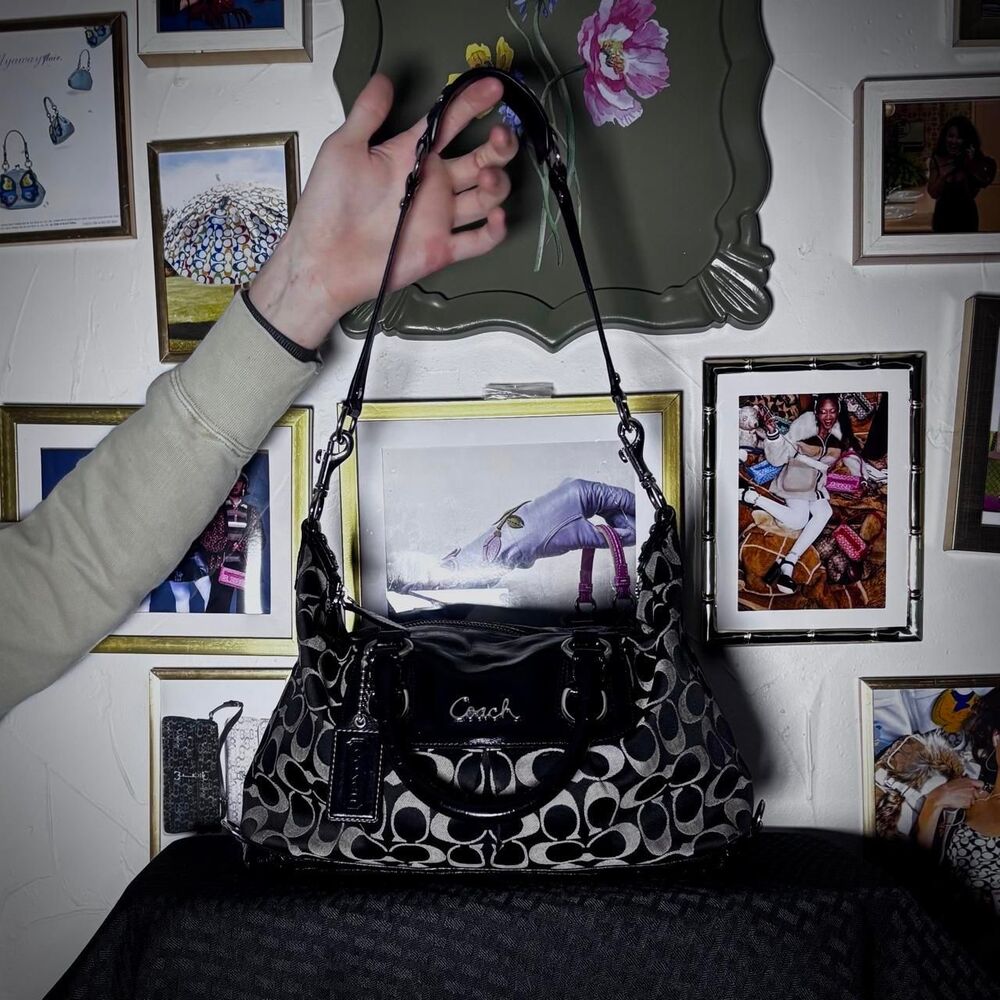 Vintage Coach Ashley Signature Sateen Satchel (Style No. F15443)